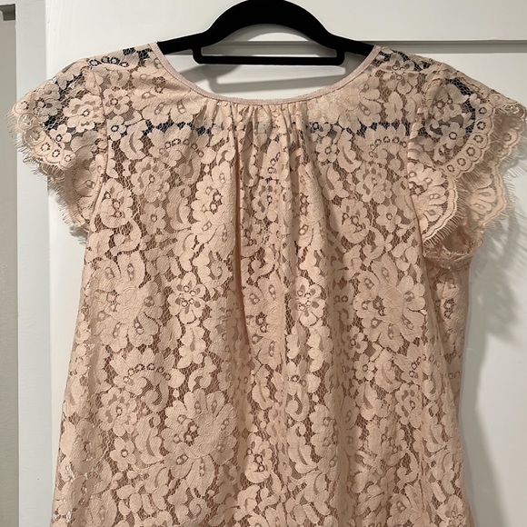 Joie lace top beige creme with bow size M gorgeous! - Picture 2 of 10